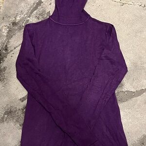 Women's Purple Turtleneck Sweater
